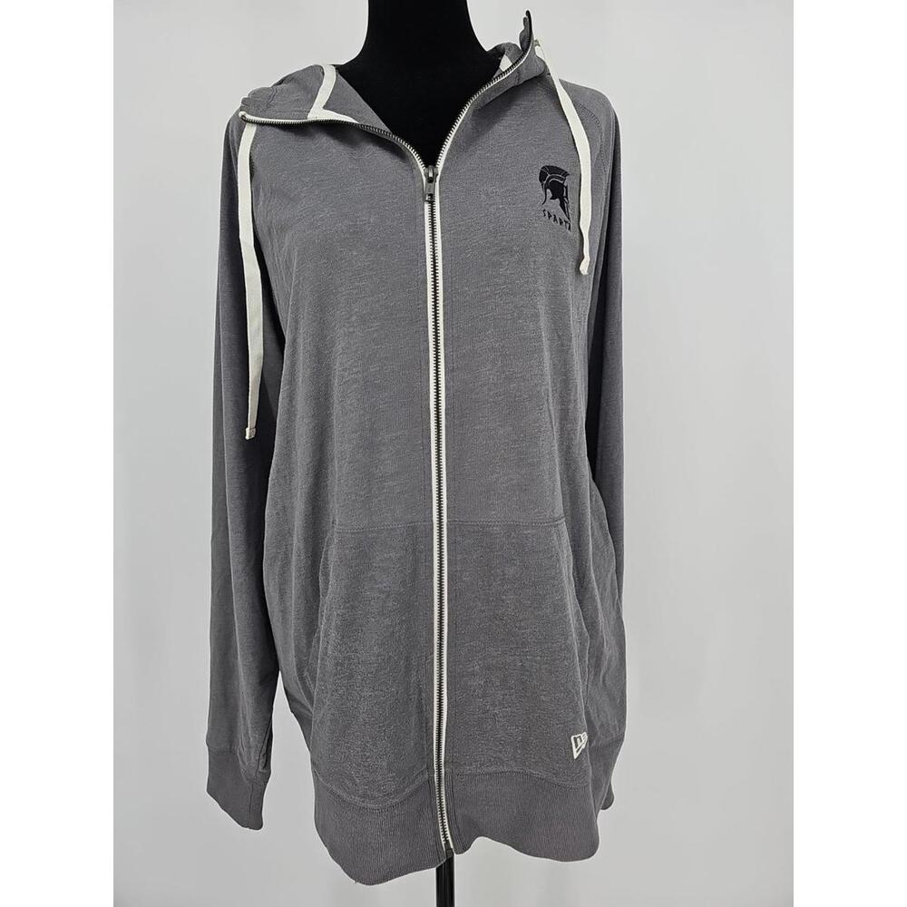 New‎ Era AC Sparta Prague Hoodie Large Gray Sueded Cotton Blend Light